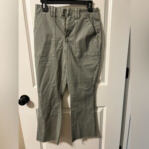 Pistola Sage Green High Waisted Trousers Size 26 NWOT W14” Inseam 26”